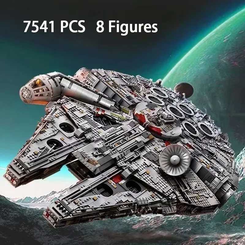 In Stock Decoration 7541 Pcs The Large Millennium Ship Falcon Building Blocks Bricks Toys for Adults Birthday Gift Z250915