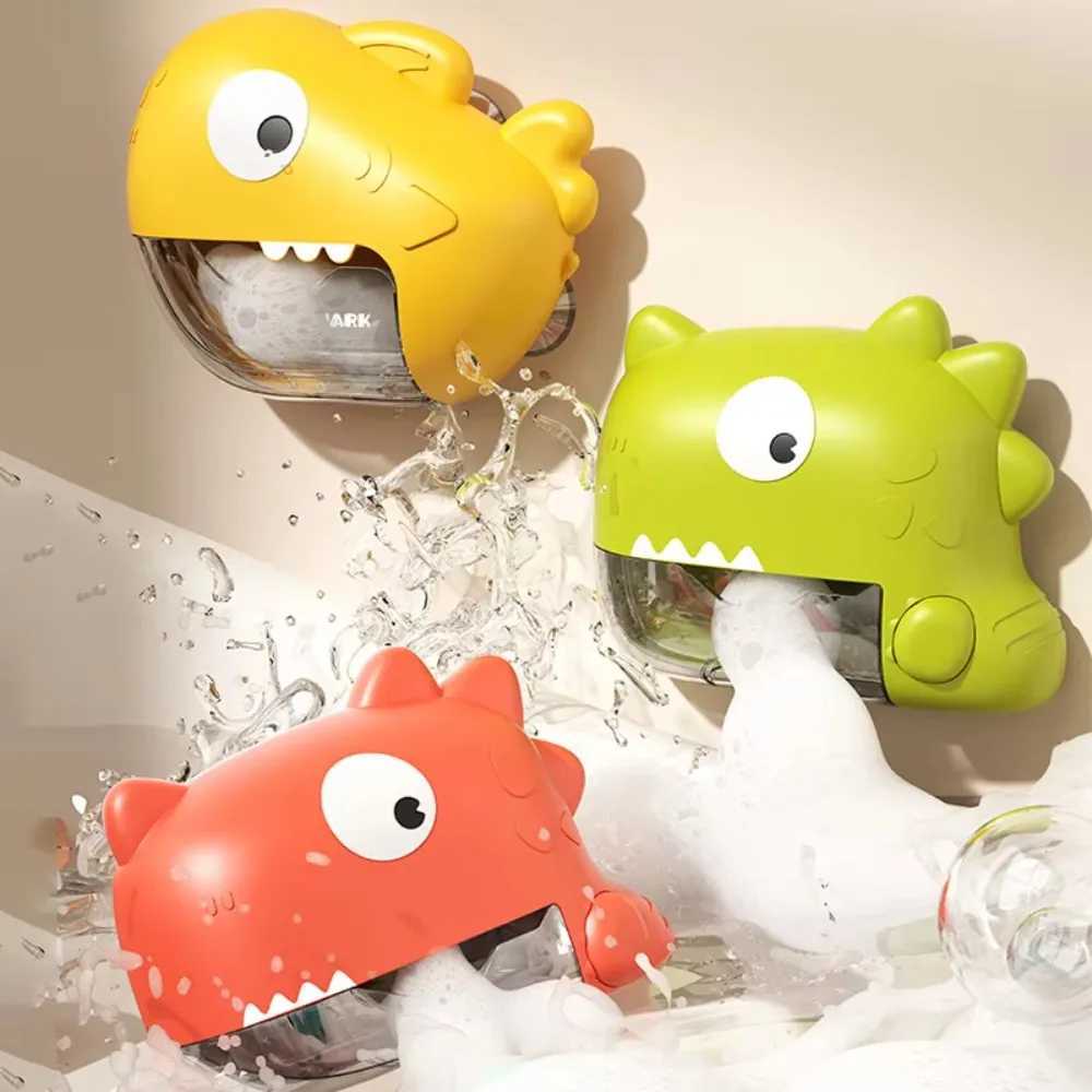Summer Bathtub Electric Blower Foam Machine Bubble Dinosaur Suction Cup Hanging Bath Toys Musical Soap Bubble Machine for Kids C2509151