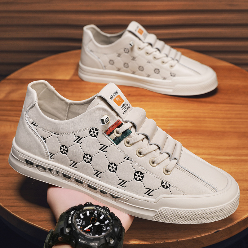 free shipping Fashionable casual board shoes trendy all season versatile men's shoes one foot lazy shoes breathable white shoes Sneakers