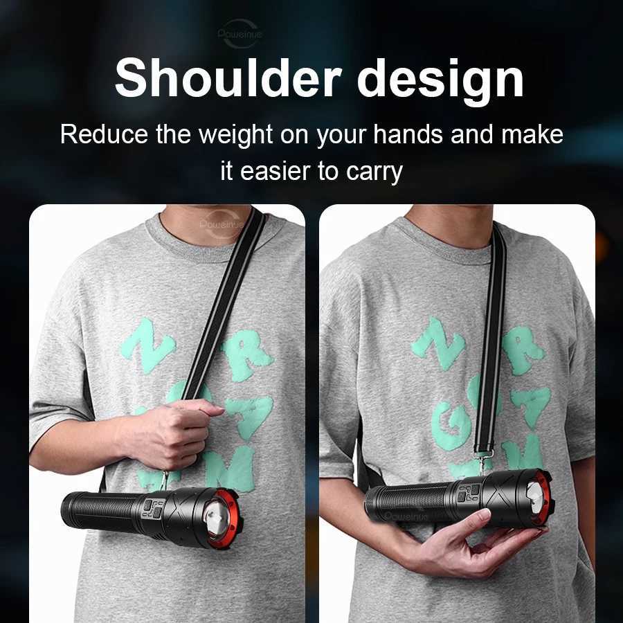 2025 New Ultra Bright LED Flashlight USB Rechargeable Zoom Flashlights Long Range 6000M Tactical Torch Camping Fishing Work Lamp C250915