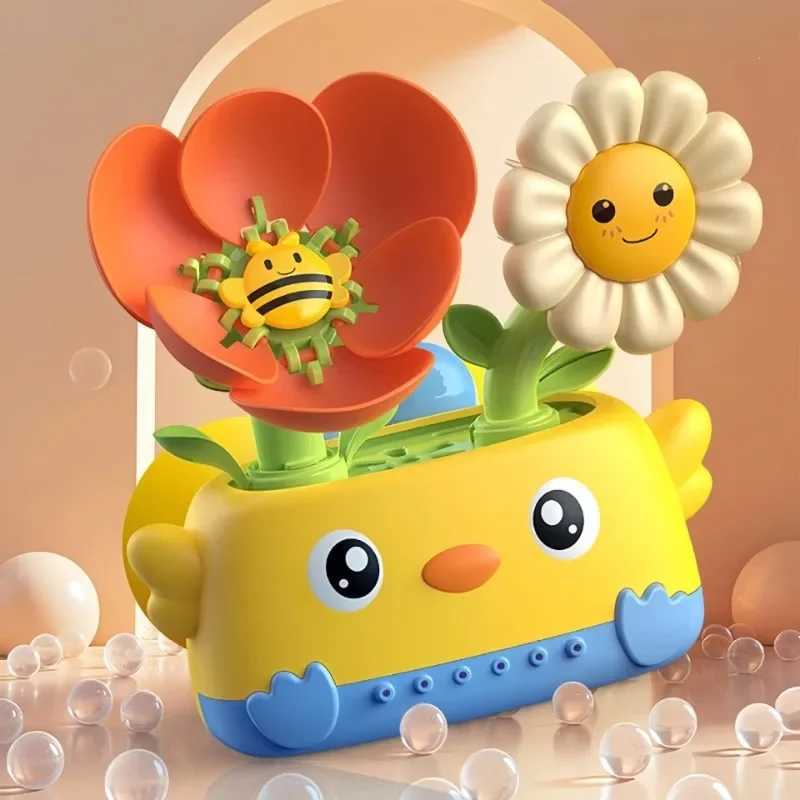 Childrens bath toy watering flowers rotating fun water play bath toy bathroom spraying water shower Y250915