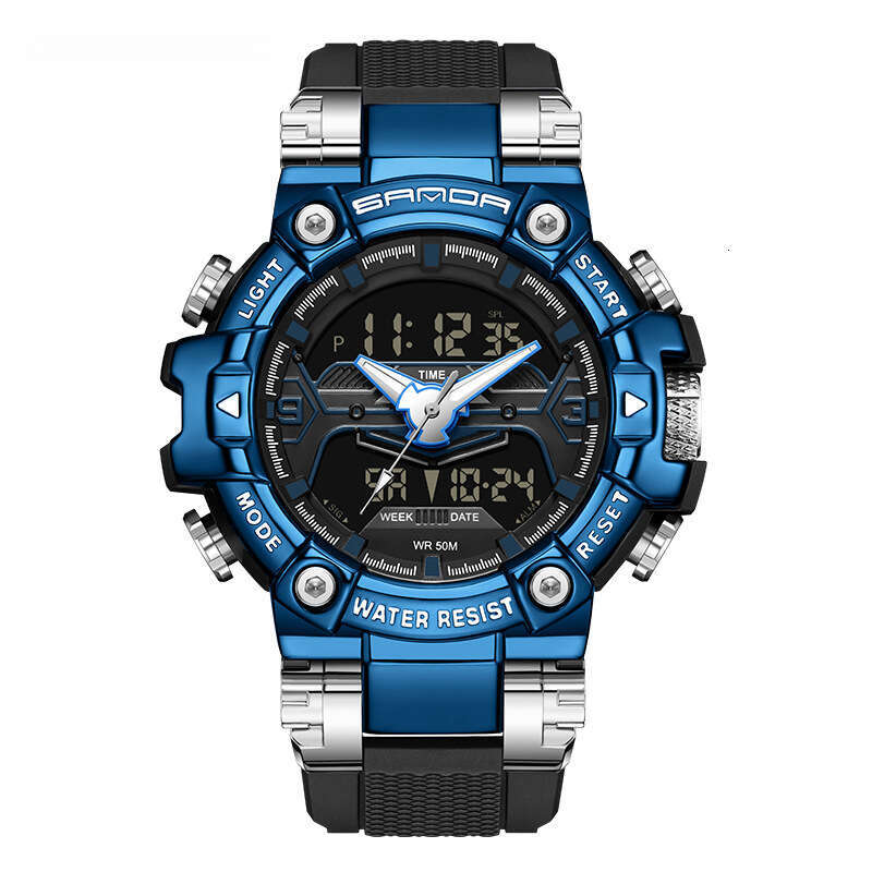 DHwatches Electronic Multi-Functional Fashion Trend Cool Luminous Waterproof Alarm Clock Men's Watch