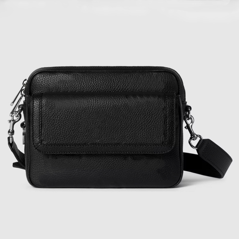 Luxury leather designer messenger bags mens outdoor travel black Crossbody bag 794088 classic shoulder bag wallet