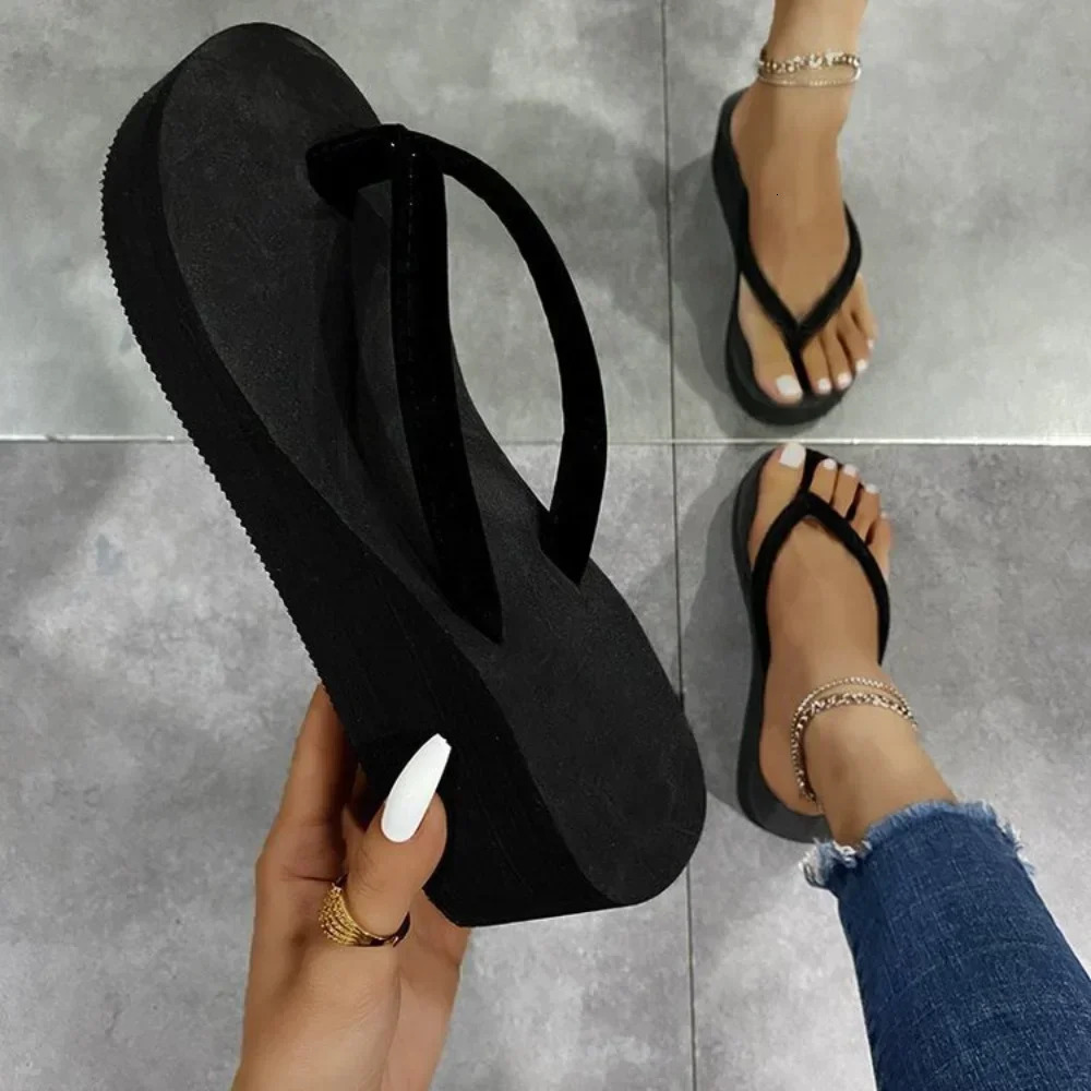 Slippers Summer Shoes Women Wedges Sandals Slides Beach Home Flip Flops Memory Foam Zapatos De Mujer 250915