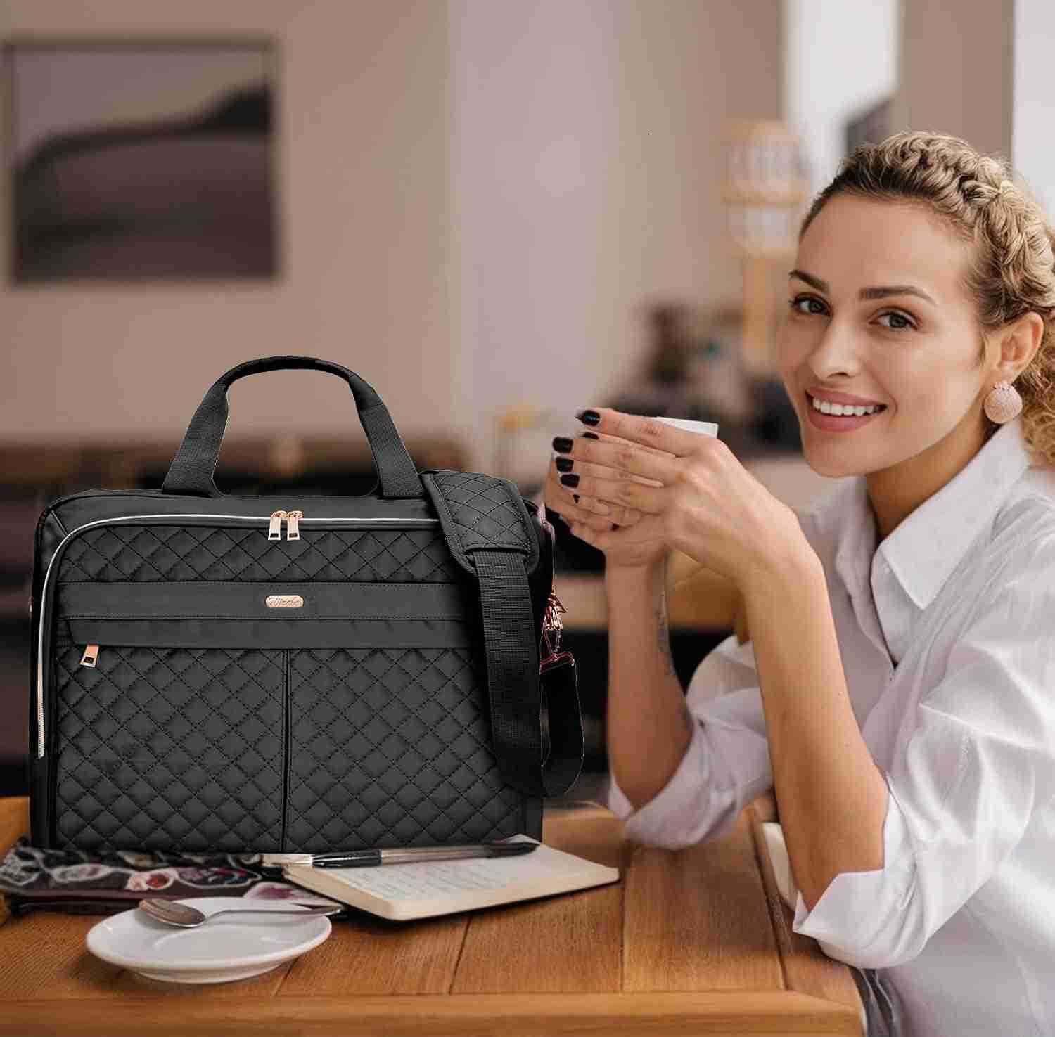 Laptop Bag for Women17 Inch Briefcase for Women Large Computer Bag Messenger Bag Work Office Business TravelW250915