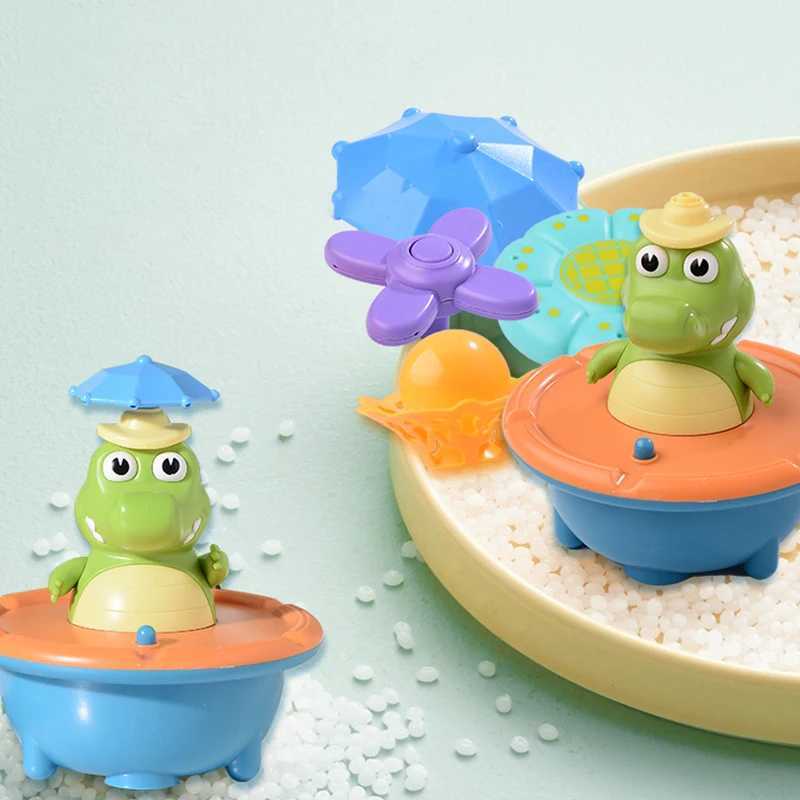 LightUp Crocodile Bath Fountain 4 Spray Modes ABS Plastic Toddler Toy for Bathroom Pool Fun C250915