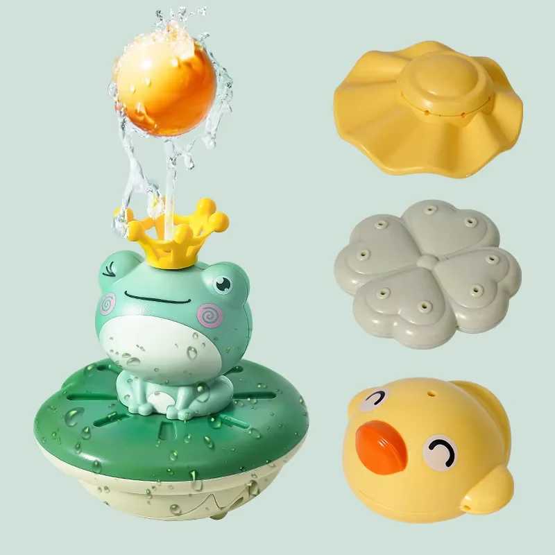 New Baby Bath Toys Electric Spray Water Floating Rotation Frog Sprinkler Shower Game For Children Kid Gifts Swimming Bathroom C250915
