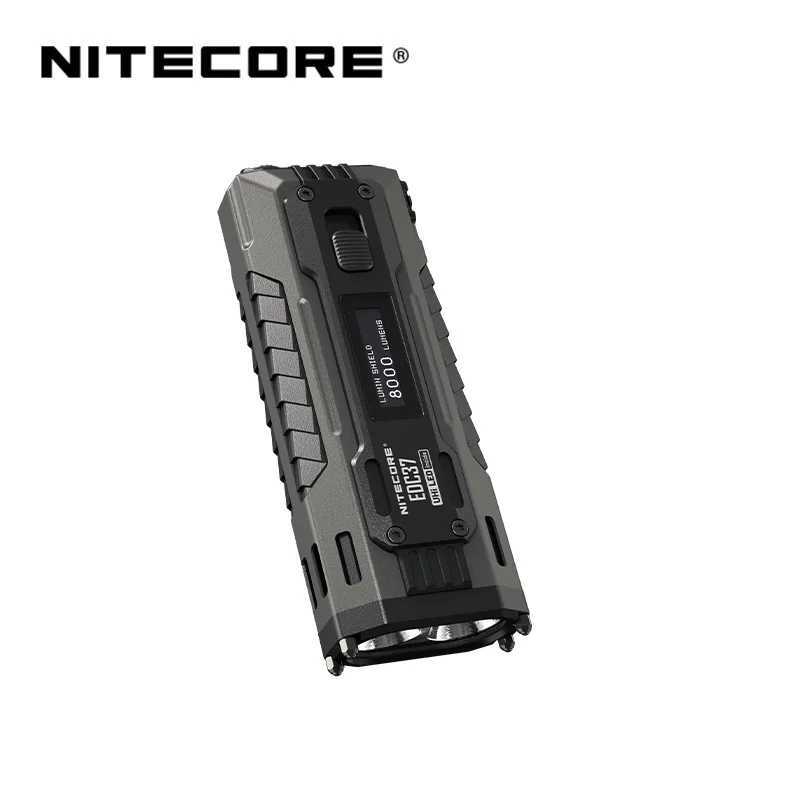 NITECORE EDC37 Flashlights 8000LM USBC Rechargeable Fast Charging Torch Tactical EDC Flashlight Builtin 8000mAh Battery W250915