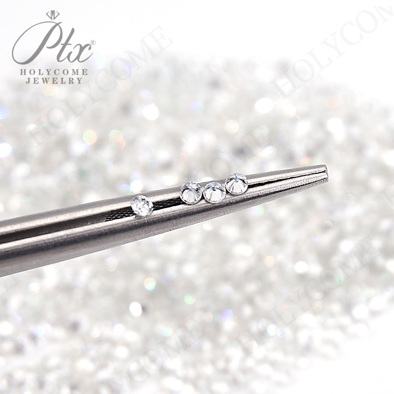 Melee 0.9-2.8mm D Color White Moissanite Lab Grown Moissanita Diamond GRA Certificate Full Sizes Loose Small Stone Wholesale Jewelry Beads Gemstone