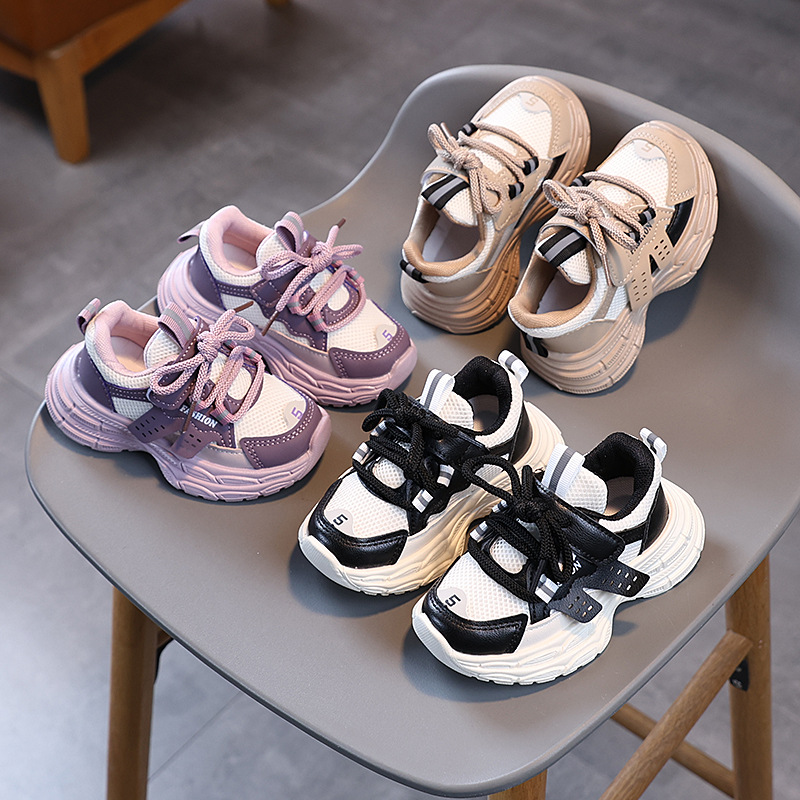 Girls Boys 2025 Children Casual Shoes Mesh Platform Designer Tennis Sneakers Kids Running Shoe for Toddler Sizes 21 - 30 K0208 XJ260303