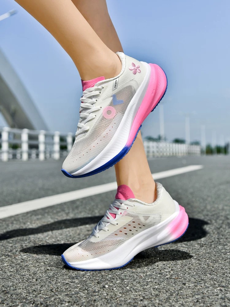 ONKE Running Men's Autumn Shock Absorption Ultra-Light Breathable Mesh Sports Women Lightweight Thin Hollow Thick Sole Women's Shoes