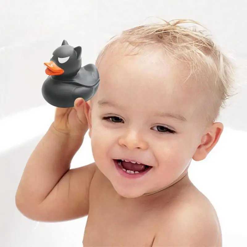 Black Rubber Duck Funny Mini Ducks Kids Bath Toys Halloween Ducks Bath Tub Pool Toys for Birthday Showers Supplies C250915