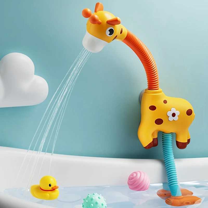 Giraffe Electric Water Sprinkler Toddler Bath Toys for Infants 360 Degree Rotating Kids Shower and Water Play Toy C250915