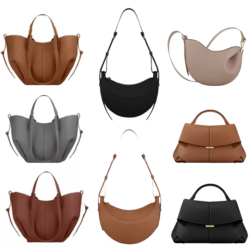 Luxury bag Designer Bag Tote Bag Le Cyme CrossBody Bag Half Moon Bag Smooth Leather Shoulder Bag Black Totes Underarm Bag Fashion Women Leather Hobo Bag Mini Purse