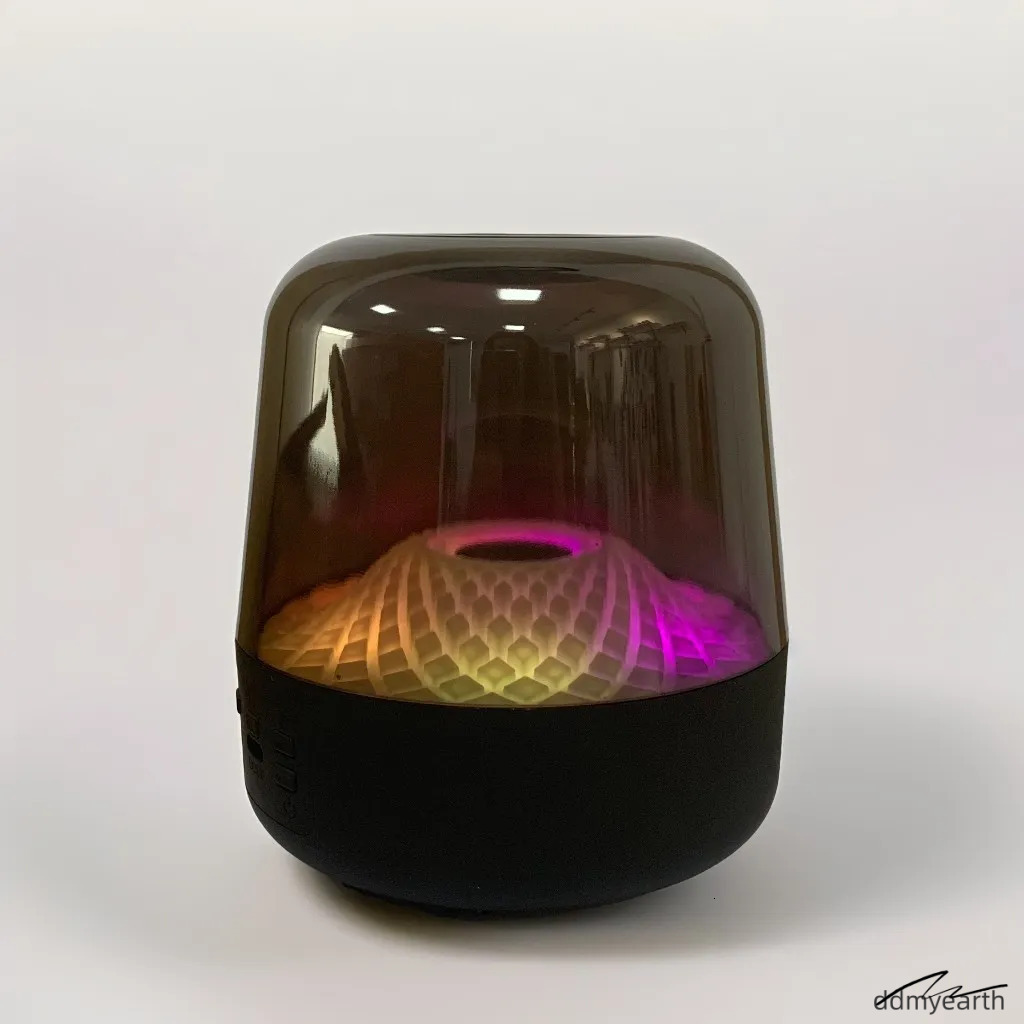 Sound Box Bluetooth Subwoofer Colorful Glass Home High Volume Wireless Computer Audience RGB LED Desktop Portable Speaker Festival New Year Gift ddmyE