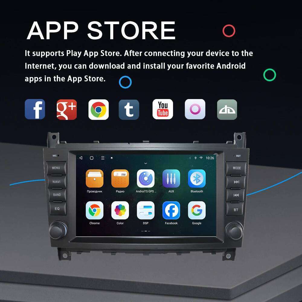 LE Android for Mercedes Benz Class C W203 W209 C180 W219 2004-2011 Carplay Multimedia GPS 2din Car Radio 8inch-NO06