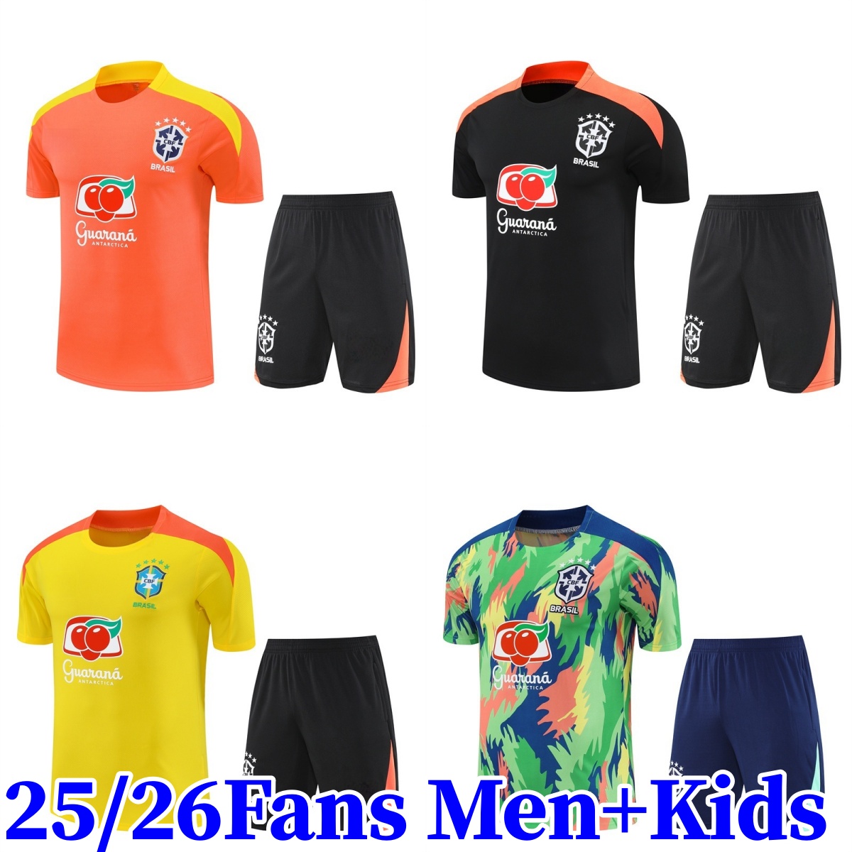 25 26 brazil training suit jersey kids kits RICHARLISON Camiseta futbol PAQUETA NEYMAR football shirt vinicius brasil RODRYGO maillot de foot bresil training kit
