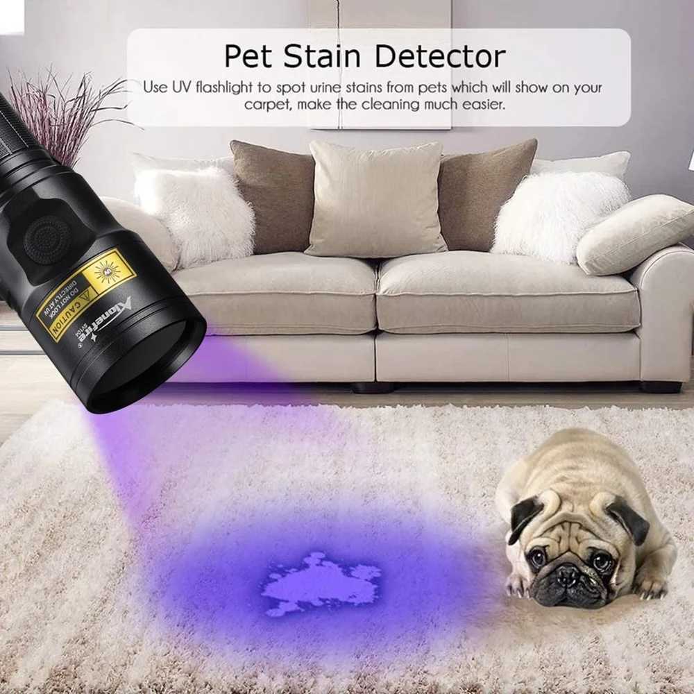 20W UV LED Rechargeable Flashlight UV Nail polish Curing Cat Dog Urine Stains Tinea Ore Money Scorpion Leakage Marker Detection C250915