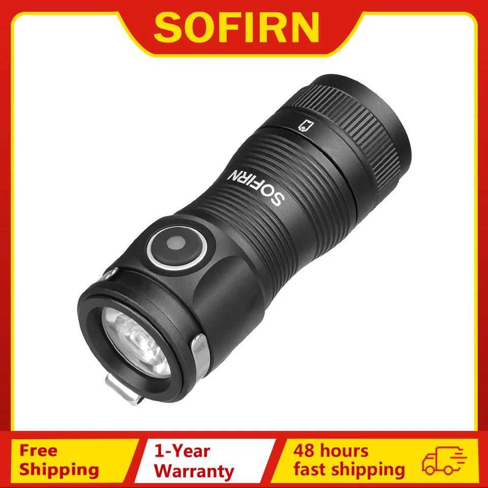 Sofirn SC13A Anduril Powerful Light 519A 1300lm Tactical 18350 Rechargeable Flashlight 5000K High CRI Keychain Emergency Torch C250915