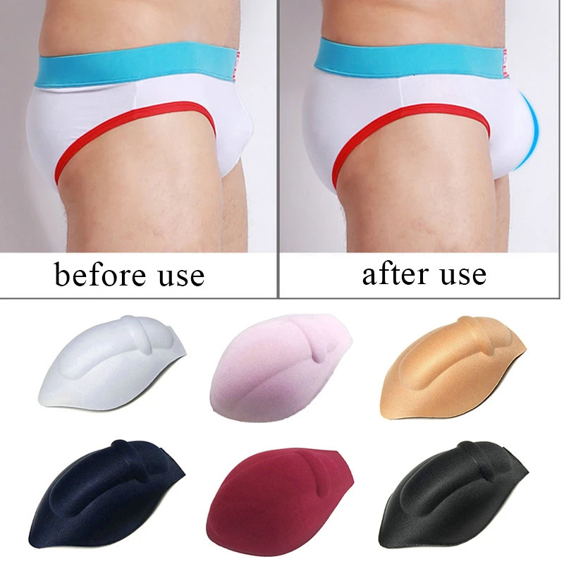 Sexy Men Multi Style Bulge Cup Pads Sponge Removable Push Up Enhancing Underwear Briefs Pad Magic Buttock 250915
