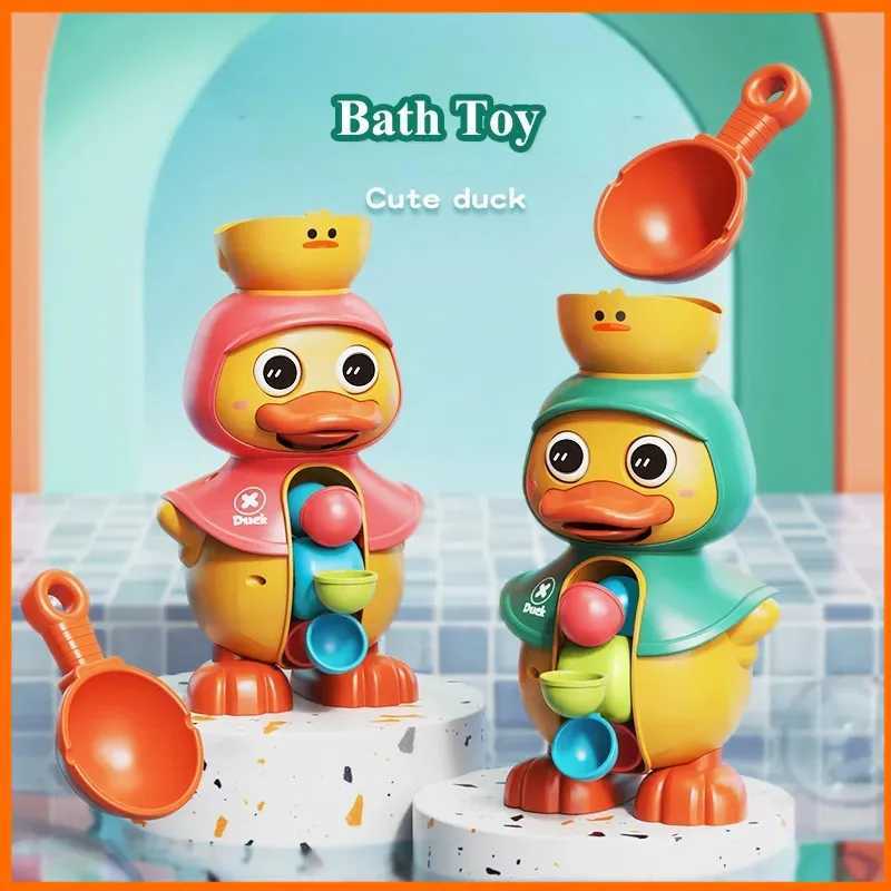 Kids Shower Bath Toys Cute Duck Bathtub Toys for Toddlers 14 Years Old with Rotating Water Wheels Bathroom Power Suction Water C250915