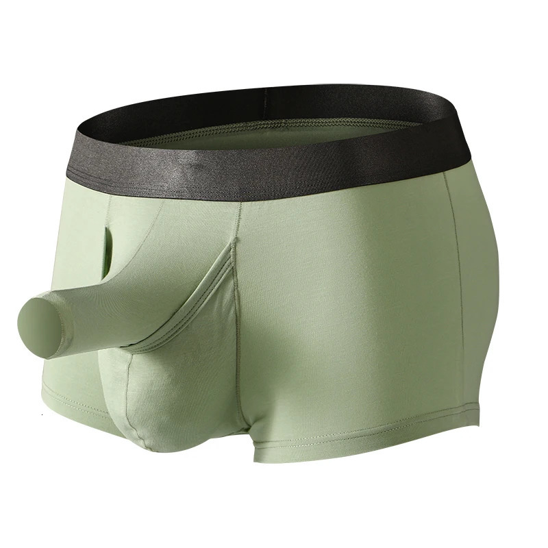 Men Boxers Sexy Underwear Long Penis Pouch Boxershorts Underpants Male hombre Elephant Bulge Panties Lingerie 250915 - view 4