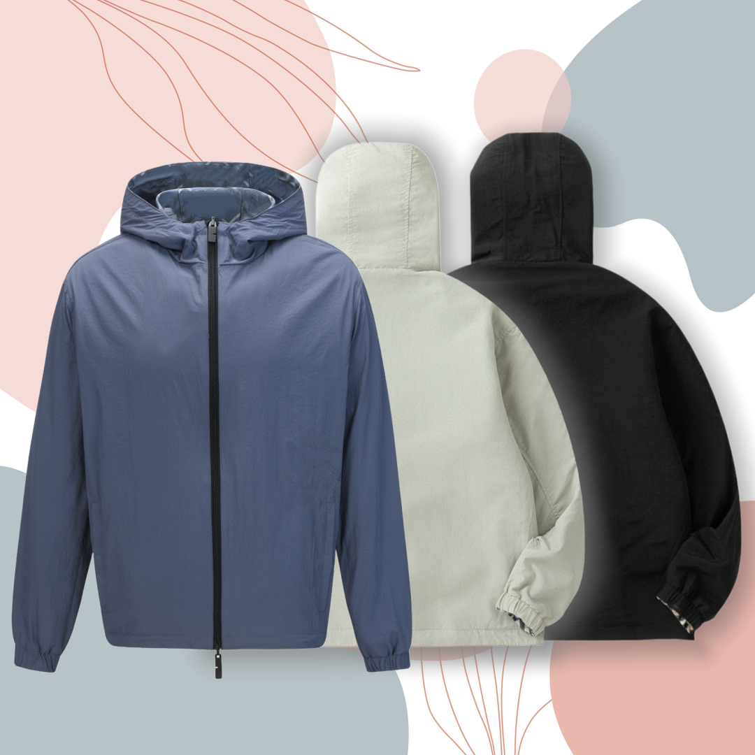 Reversible Black Jacket with Zipper Design - Stylish Dual-Sided Outerwear