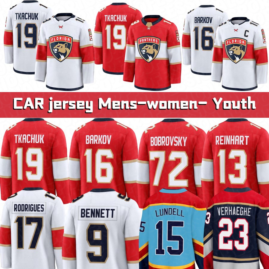 16 Aleksander Barkov floridas panthers jersey Matthew Tkachuk Sam Reinhart Sam Bennett Gustav Forsling Carter Verhaeghe Sergei Bobrovsky jerseys