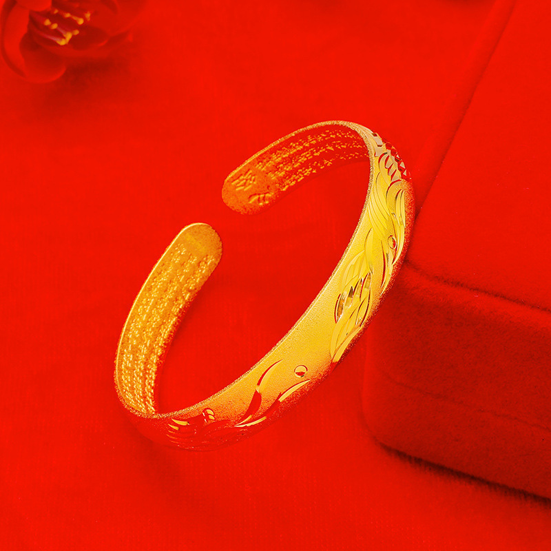Gold Plated Dubai can open Bangle for Women Middle East Gold Bangles Ethiopian Mesh Bracelets Wedding Jewelry African Gifts 240828