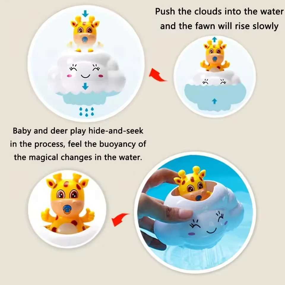 Baby Bath Toy Bathing Cute Swimming Water Spraying Clouds Shower Bath Summer Sprink Toy Kids Water Playing Bathroom Shower Tool C250915
