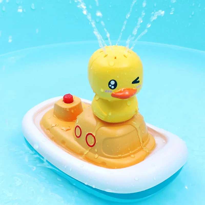 New Bath Toys Baby Water Game Pirate Ship Duck Model Faucet Shower Electric Spray for Kids Swimming Bathroom Baby Toys Gifts C250915