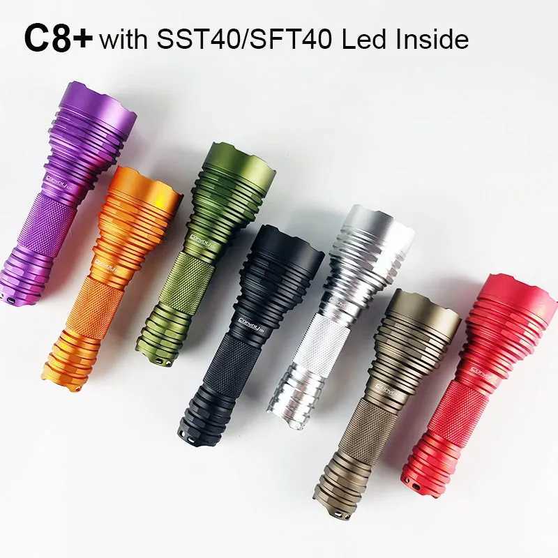 Convoy C8 Plus Tactical Flashlight with SST40SFT40 Led Linterna High Powerful 18650 Torch Light Camping Fishing Police Lamp C250915
