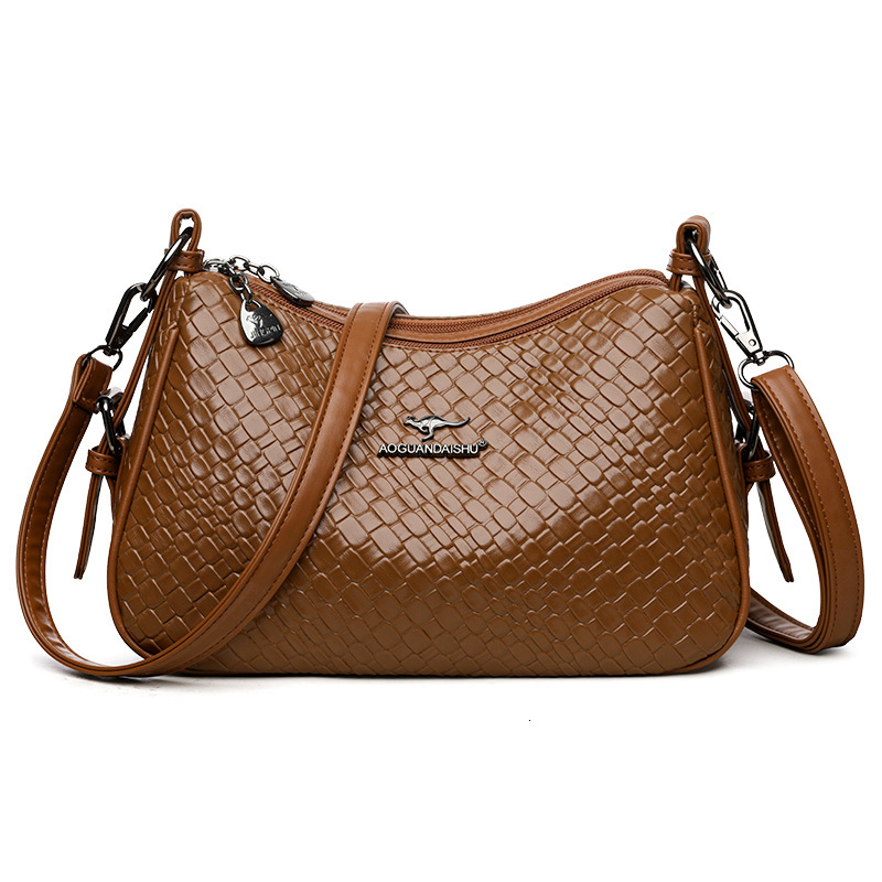 Luxury Brand Designer Bag Large Capacity Single Shoulder Bag New Korean Style Trendy Fashion Woven Casual Versatile Crossbody Bag One Piece Dropshippi