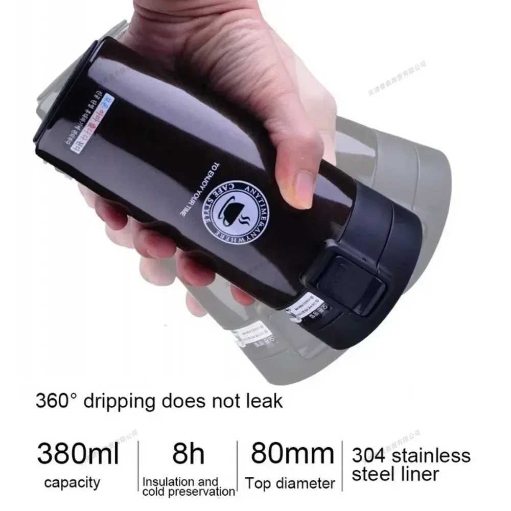 380ml Thermal Mug Double Wall 304 Stainless Steel Coffee Cup Tea Vacuum Flask Thermos Water Bottle Leakproof Thermos Mug Coffee F250915