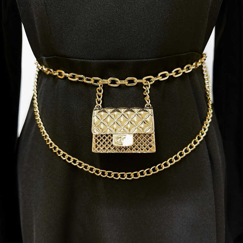 Vintage Style Gold Plated Belt Chains Adjustable Dual Layer Waist Chain Jewelry for Dresses Outfits Z250913