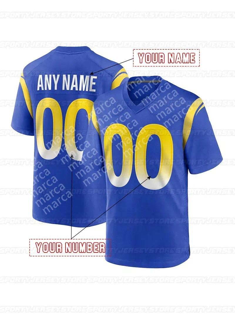 Custom 2025 Rivalries jerseys Matthew Stafford Kyren Williams Aaron Donald Puka Nacua avante Adams Christian Rozeboom Jaylen McCollough Stetson Bennet