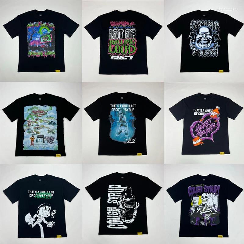 Men's T Shirts T-shirt High Street Summer Men Women Letter Pattern Print Short Sleeves