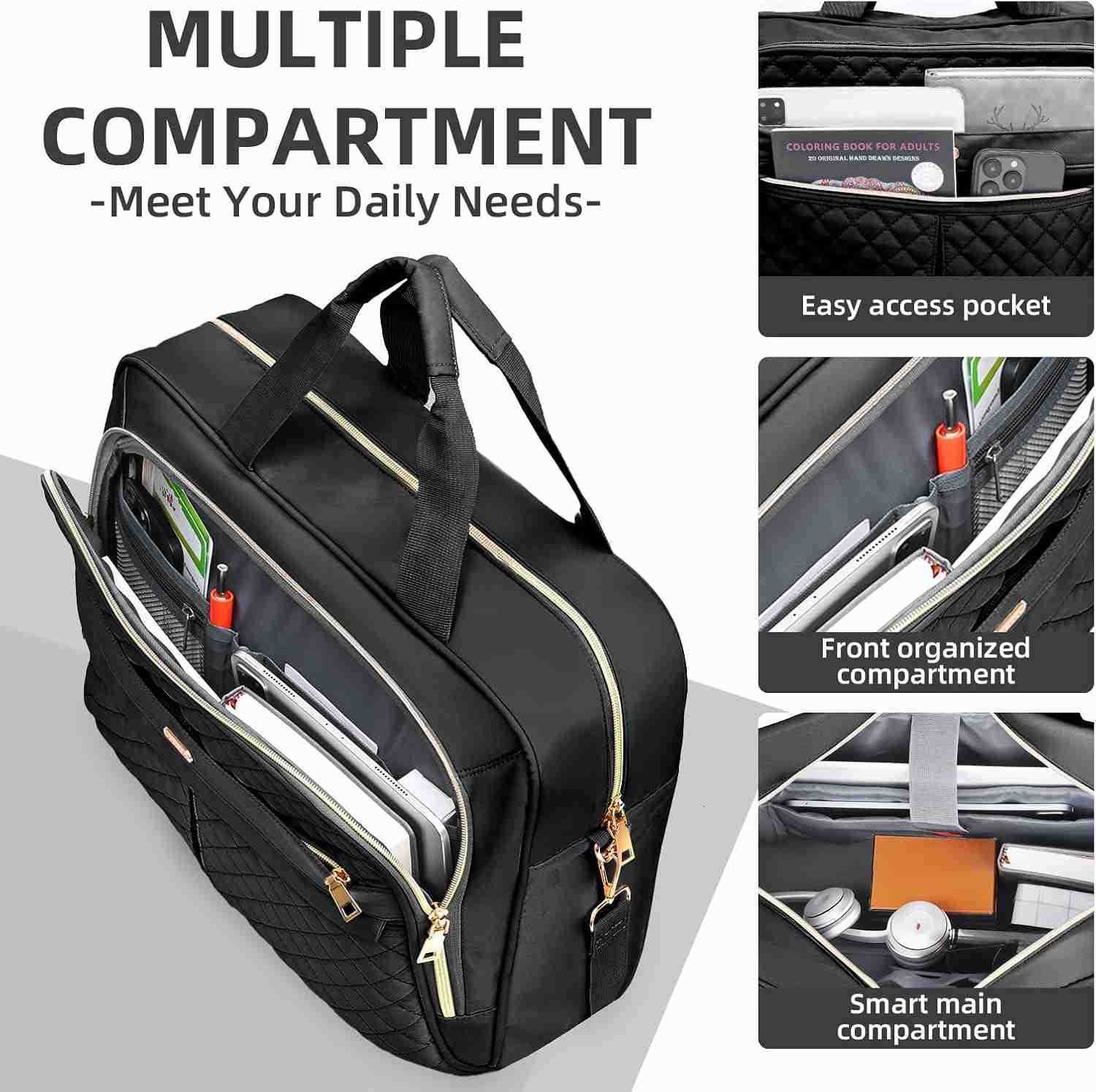 Laptop Bag for Women17 Inch Briefcase for Women Large Computer Bag Messenger Bag Work Office Business TravelW250915