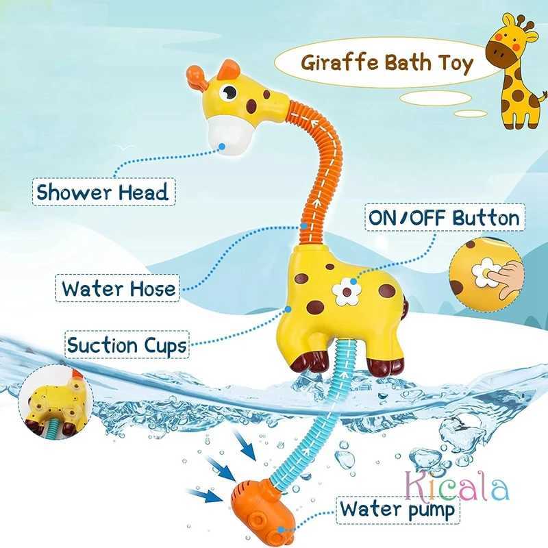 Giraffe Electric Water Sprinkler Toddler Bath Toys for Infants 360 Degree Rotating Kids Shower and Water Play Toy C250915