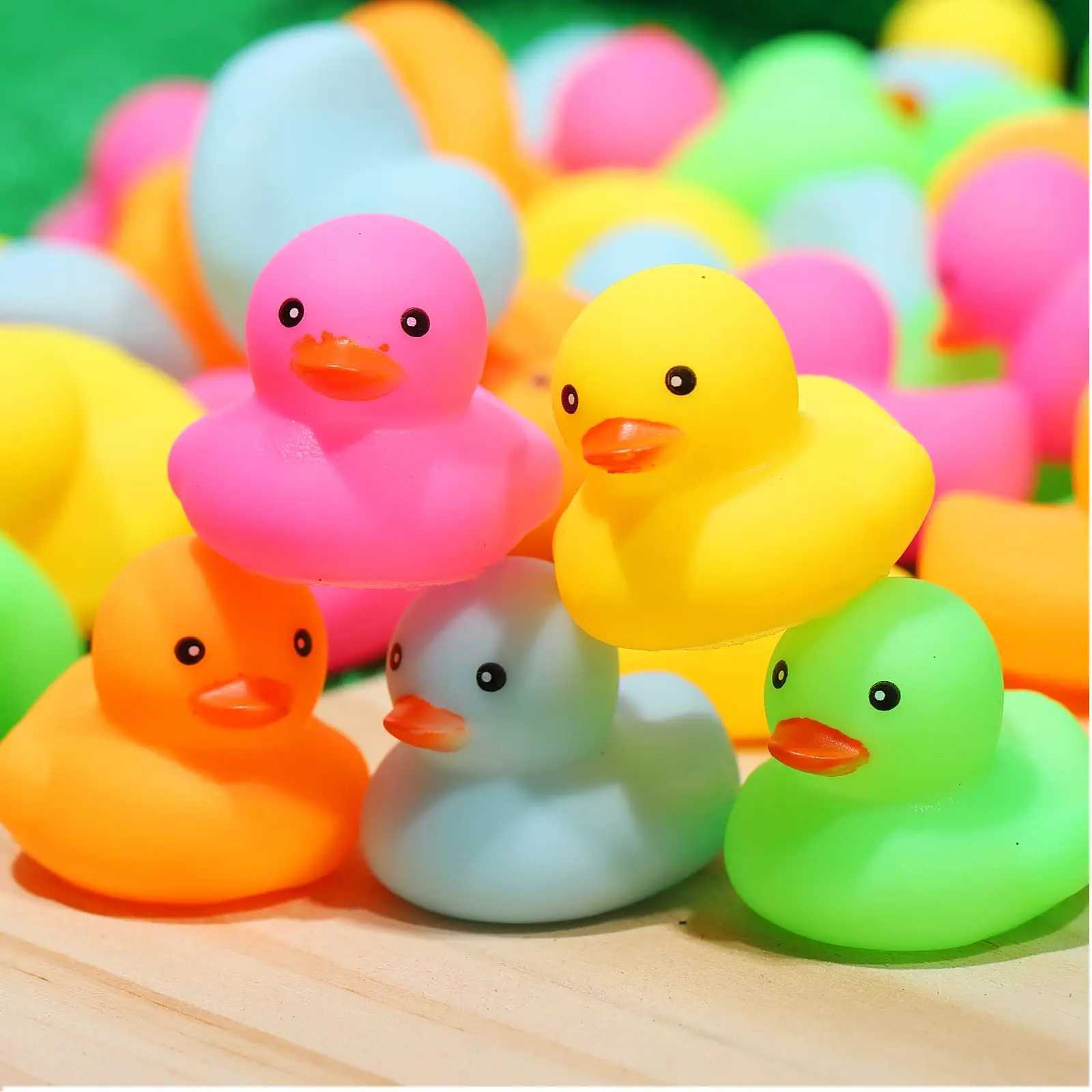 12243672 Pack Multicolor Mini Rubber Duck Bath Toy Colored Little Ducks C250915