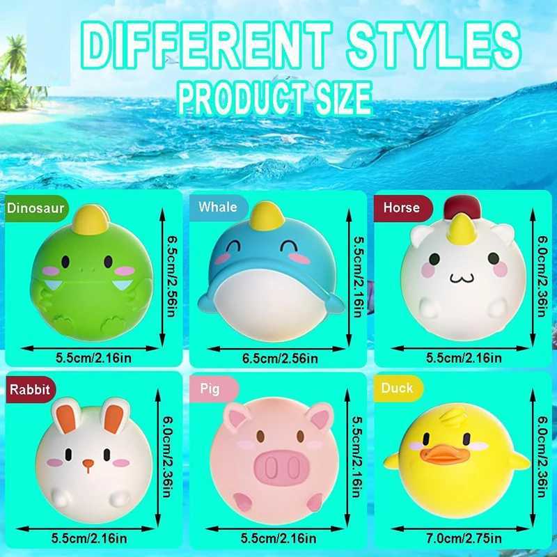 Random Animal Light Up Baby Bath Toys Toddler with Fishing Net Bath Tub Toys for Baby Swimming Water Baby Shower for Kids C250915