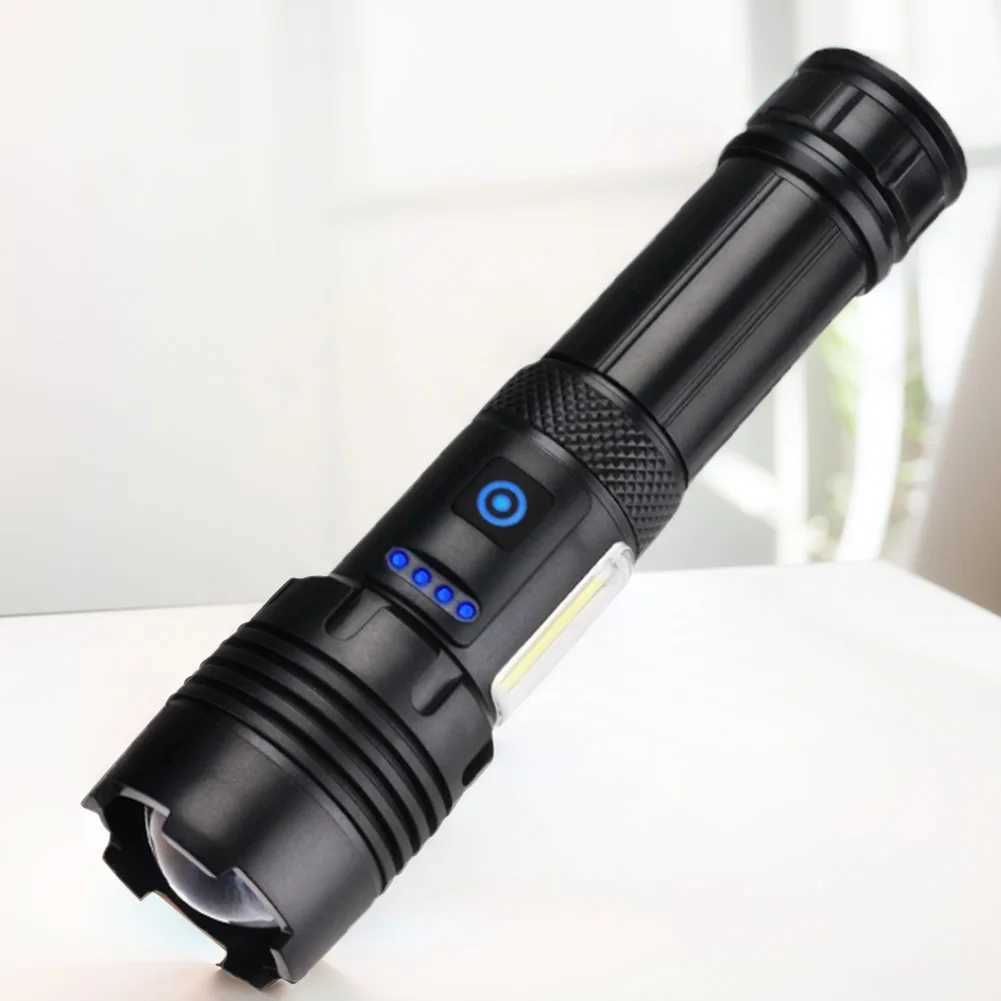 LED Flashlights USB Rechargeable Waterproof High Lumens Flashlight 3 Modes Super Bright Flashlight for Outdoor Fishing Adventure C250915