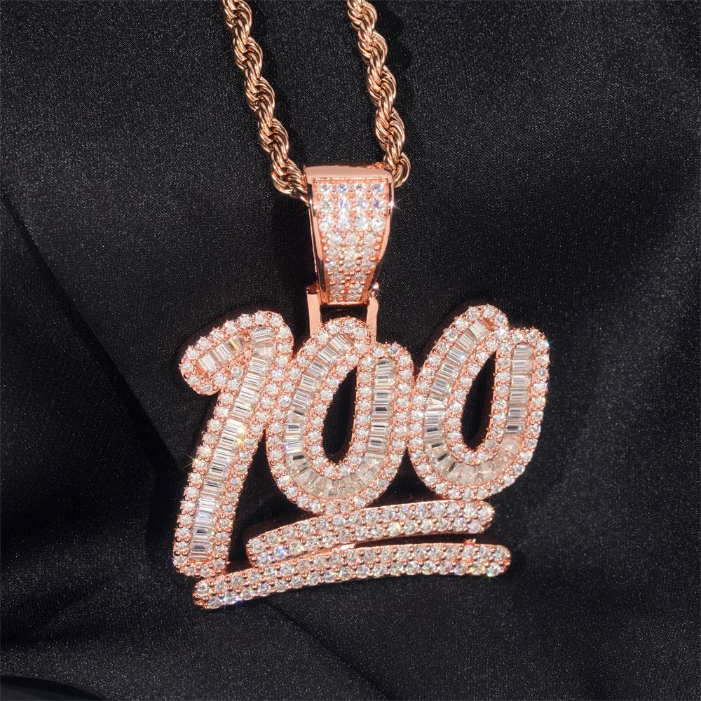 Sier Moissanite Pendants Charms Popular Hip Hop Fashion Jewelry for Men Women Personalized Cross-Border on