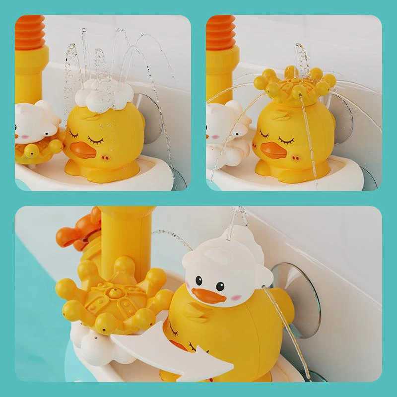 Baby Bath Toys Bath Shower for Toddler 4 in 1 Bathtub Toy with Sunflower Shower 3 Water Spray Sprinkler BathTub Toys for Baby C2509151