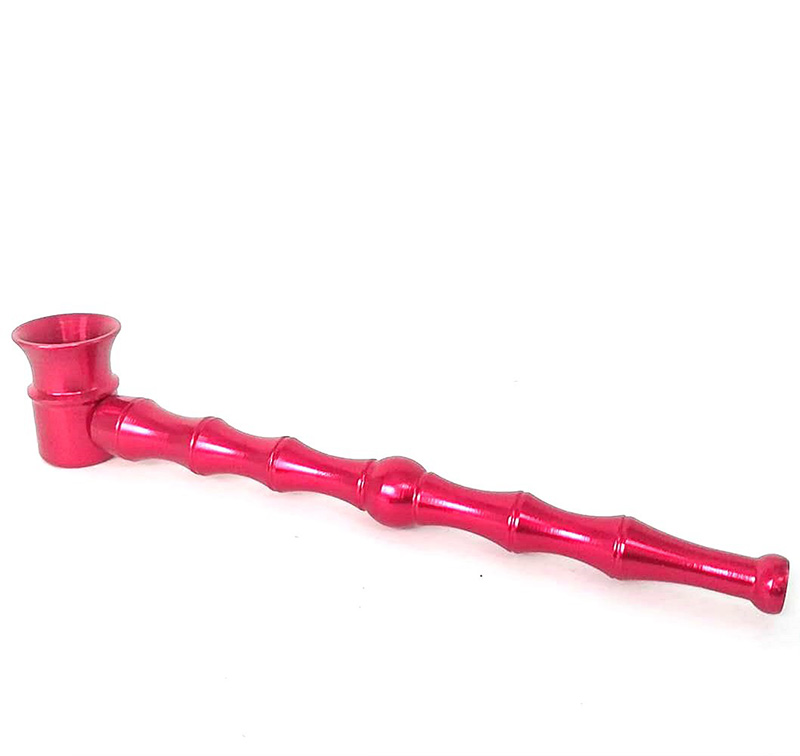 Metal aluminum Pipe Portable Bamboo Pipe For Men to Smoke Tobacco Leaves and Sweat Tobacco Pipe Y7