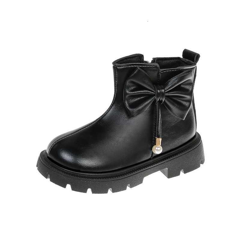 Girls Ankle Boots with Big Sweet Bows Kids Leather Boots Round Toes Soft Sole 2025 Autumn Children Princess Short Boots ElegantXJ250915