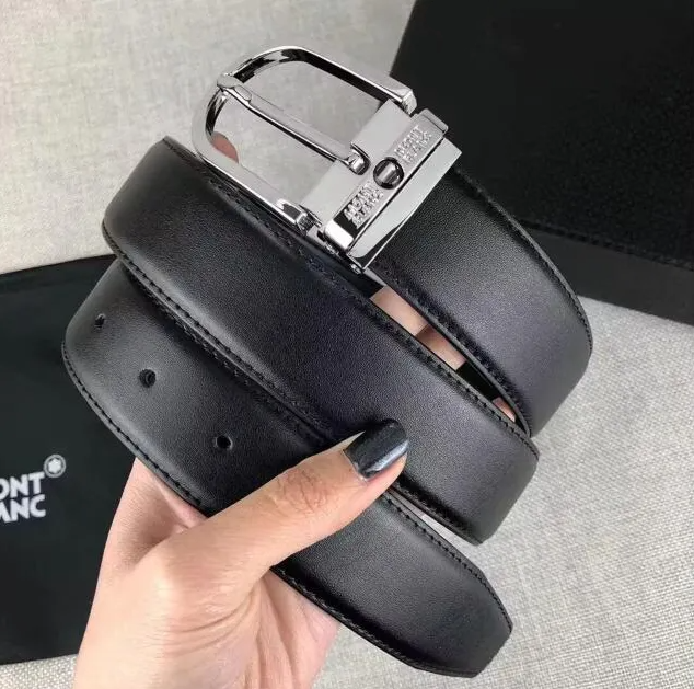 New MB Men brand Designer charm Business Belts Montblances Genuine Leather Belt Needle Buckle Belt high quality classic for Everyday Use and formal event