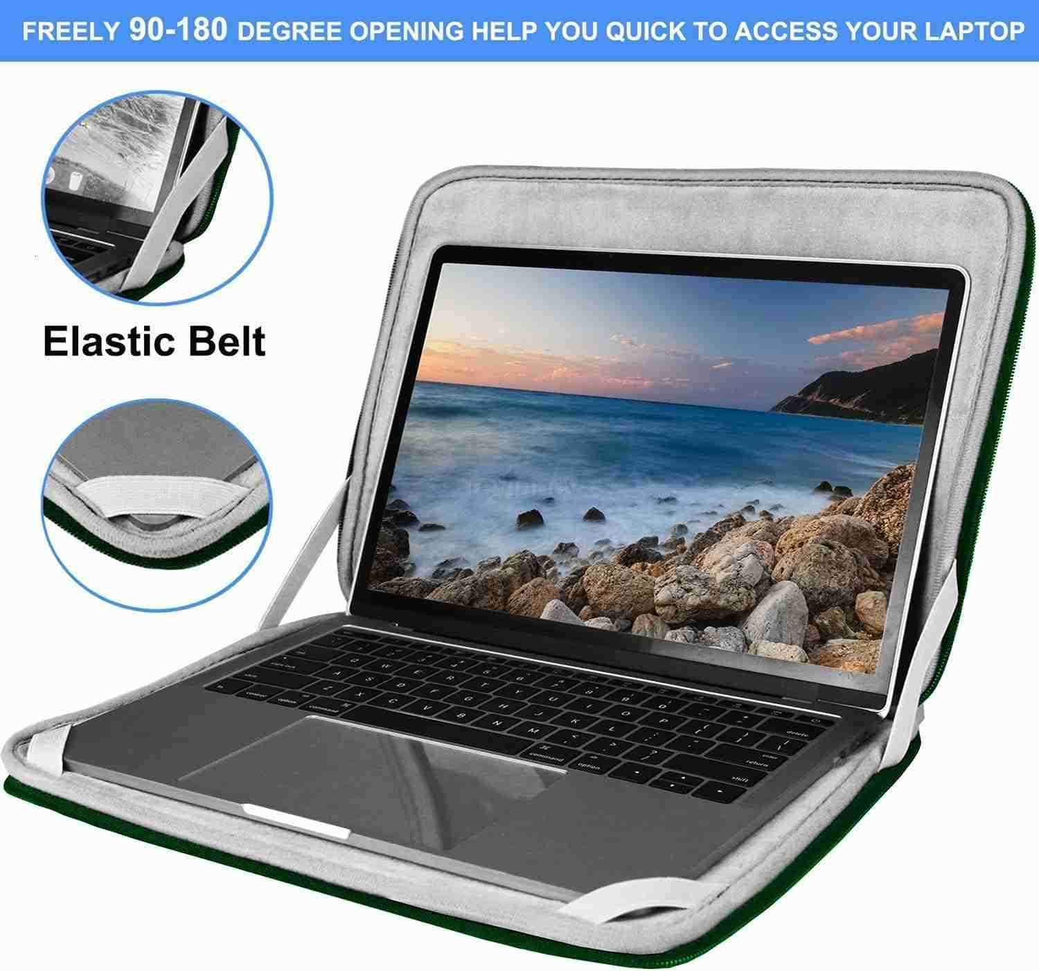 Laptop Sleeve 14 inch Upgrade Durable Shockproof Protective Computer Cover Flip Case Briefcase Carrying Bag Compatible with 14 Asus Notebook ChromebW2