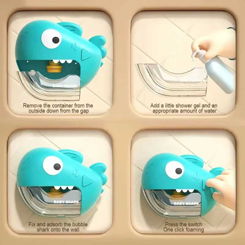 Musical Soap Bubble Machine for Kids Bubble Dinosaur Suction Cup Hanging Bath ToysElectric Summer Bathtub Blower Foam Machine C250915