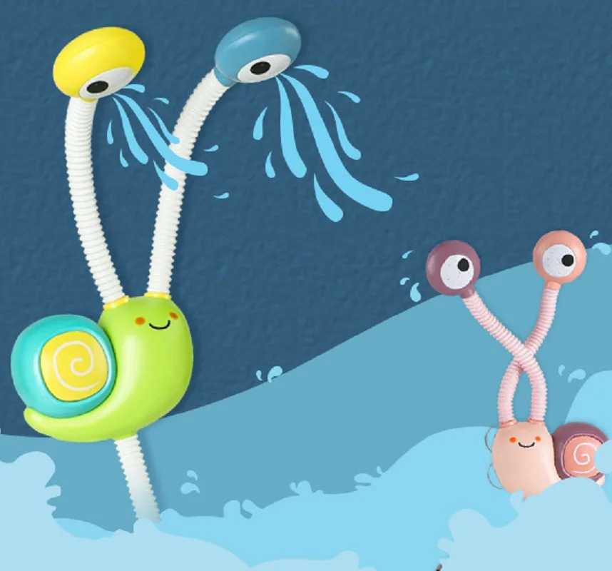 Electric Dual Spray Bath Toy for Toddler Cartoon Snail Shower Head wth Water Play Sensory Fun BPAFree Baby Bathtub Learning Set C250915